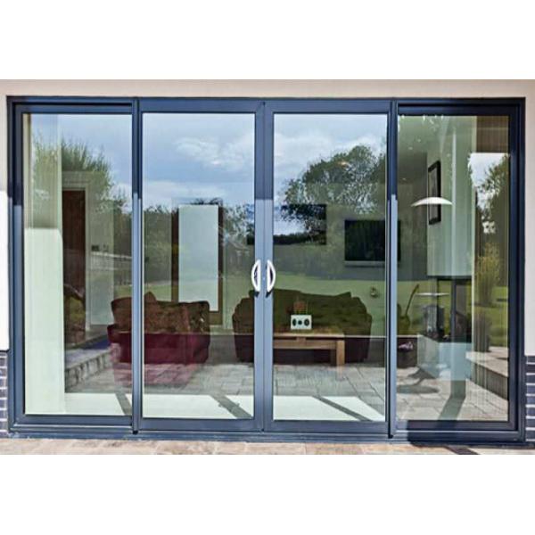 Quality Modern House Security Aluminium Sliding Glass Doors With Powder Coating hidden for sale