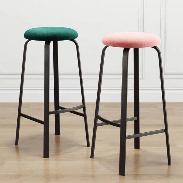 Quality Modern Coffee High Stool Chair Bar Stool Soft Seat Solid Wood Bar Stools for sale