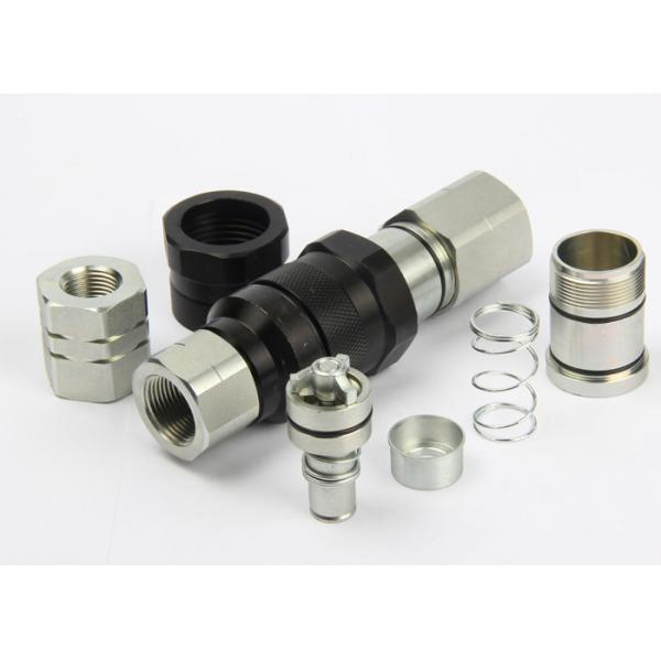 Quality LSQ-PD 1/4'' Flush Face Hydraulic Quick Couplers Locking Balls Connect Carbon for sale