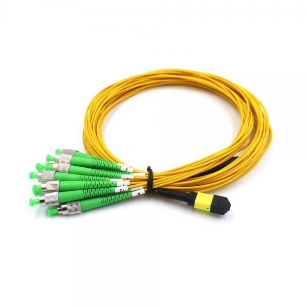 Quality 12F Low Insertion Loss MPO MTP Cable Female - ST APC Fiber Connector Breakout for sale
