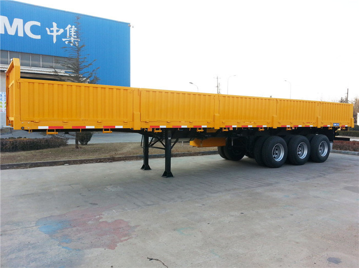 China 48 ft truck trailer long vehicle flat bed trailer for sale - CIMC factory