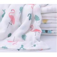 China Bird Picture Double Gauze Print Fabric Antibacterial Crinkled Gauze Fabric factory