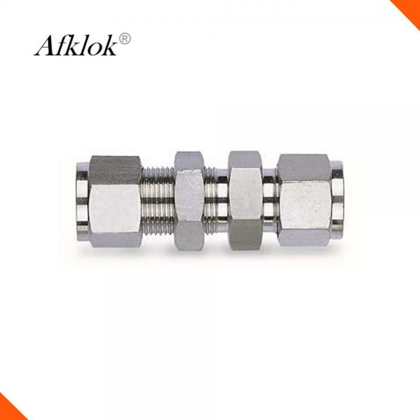 Quality High pressure Stainless Steel 316 Pipe fittings 3mm 4mm 6mm 8mm 10mm OD Double ferrule bulkhead union tube fitting for sale