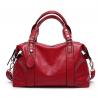 China Red Ladies Real Leather Handbags 38*29*13 Cm Adjustable Shoulder Strap factory