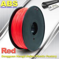 Quality 1.75mm / 3.0mm ABS 3d Printer Filament Red With Good Elasticity for sale
