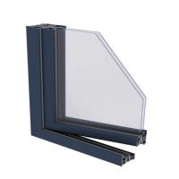 Quality Custom 6063 Window Frame Extrusion Powder Coating Aluminium Glazing Profile for sale