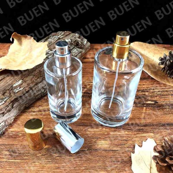 Quality Round Glass Perfume Spray Bottles Decal Empty Perfume Bottles 50ml for sale