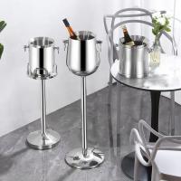 China SS304 Champagne Ice Bucket With Stand Coffee Bar Equipment factory