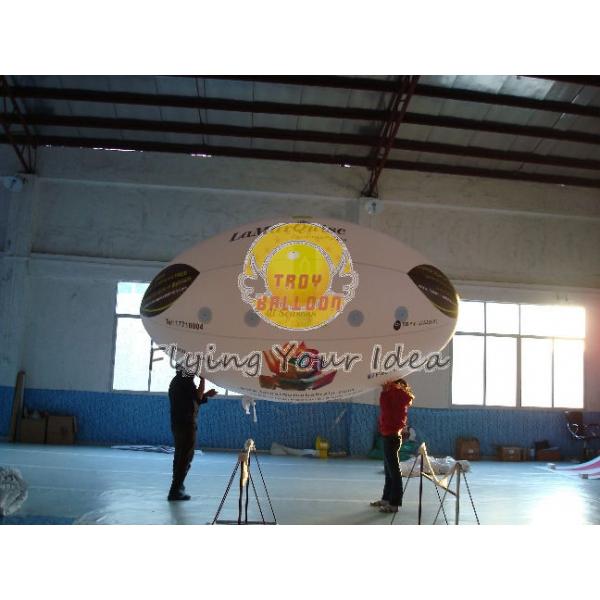Quality 3.5*2m Reusable Inflatable Advertising Oval Balloon,0.18mm helium quality PVC with Two side printing for opening events for sale