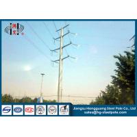 China 50FT 2 Sections 69KV Electrical Power Transmission Pole With Galvanization / Bitumen factory