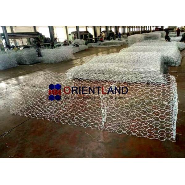 Quality Embankment Stability Gabion Wire Baskets , Channel Linings Gabion Rock Cages for sale
