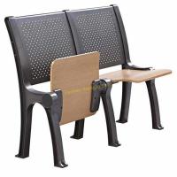 China Steel Coated Stadium School Furniture Roll Up Chair Fixed Desk / Auditorium Seating for sale