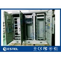 Quality Triple Bay Racking Outdoor Telecom Enclosure With Air Conditioner Cooling System for sale