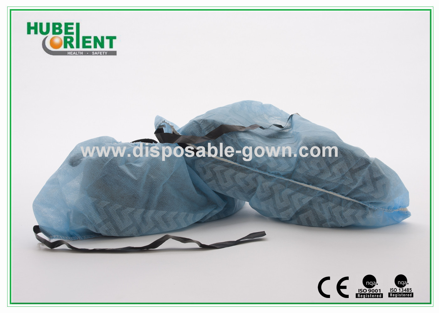 China ESD Non Slip Disposable Shoe Cover Non-woven With Fabric Strip for protect foot factory