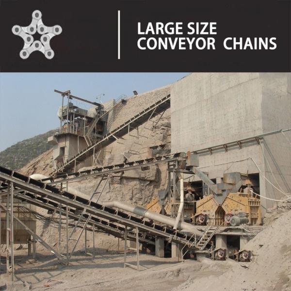 Quality 40Cr Welded Plate Bucket Elevator Conveyor Chain Pitch 80mm for sale