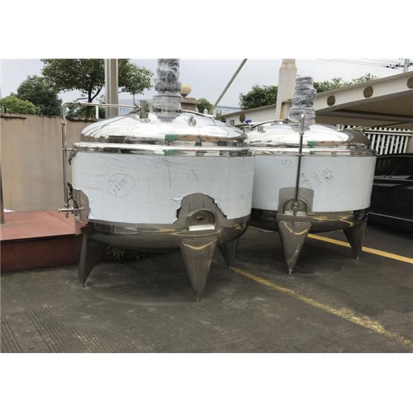 Quality 100L - 4000L Milk Mixing Tank / Polishing Stainless Steel Tank With Agitator for sale