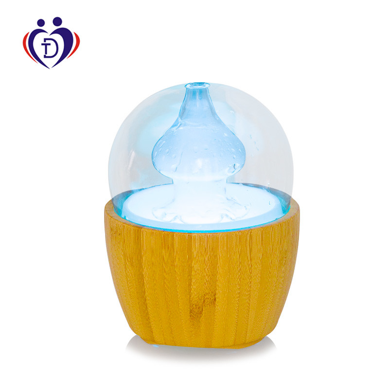 China Desktop Ultrasonic Aroma Diffuse Essential Oil Humidifier 200ml Natural Wood Base factory