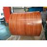 China Wooden Grain Color Coated Steel Coil For Department Store Roofing Tiles factory