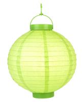 China Light Lime LED Round Paper Battery Lantern factory