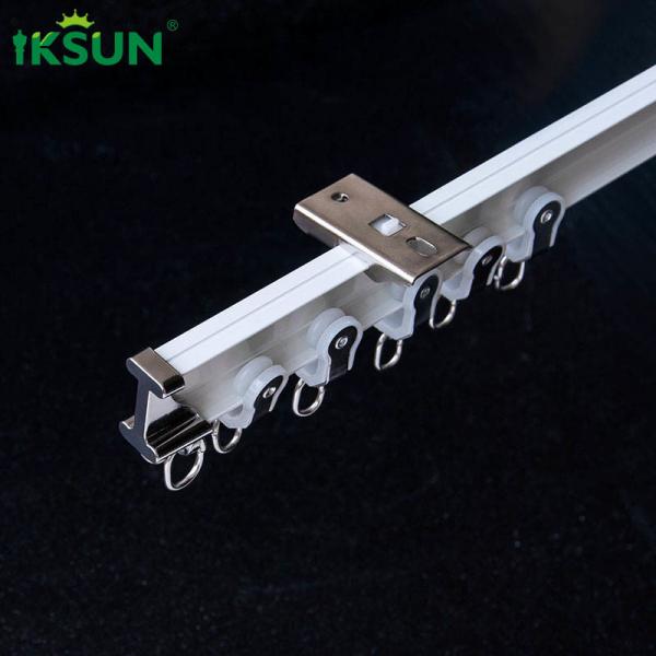 Quality Flexible Bendable Aluminium Curtain Track , Hidden Ceiling Curtain Track For Wall Corner for sale