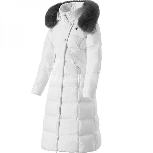 Quality Women'S Hooded Down Jacket Long Puffer Coat With Removable Faux Windproof for sale