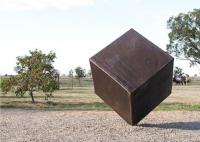 China Cube Shape Large Corten Steel Sculpture Corrosion Stability Custom Design factory
