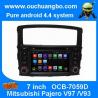 China Ouchuangbo Indash Car GPS Navi Stereo System for Mitsubishi Pajero V97 /V93 2006-2011 Android 4.4 DVD Radio OCB-7059D factory