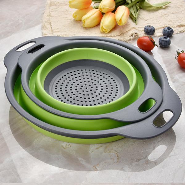 Quality Collapsible Colander Set Of 3 Heat Resistant Washing And Draining Of Vegetables for sale