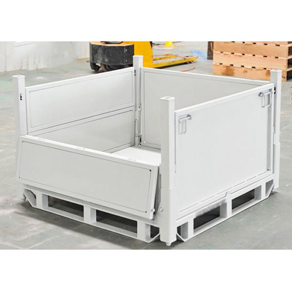 Quality Heavy Duty Collapsible Storage Stillage Pallet Tubs With Half Drop Gate Powder for sale