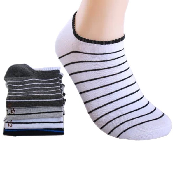 China Custom striped design no show/invisible/low cut combed cotton athletic dress socks for men factory