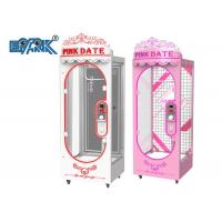 China Plastic Coin Operated Vending Machine Pink Date Cut Prize Kids Game Machine factory