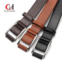 China 130cm Length Men's Leather Belt Non Perforated Export Business Belt PU factory