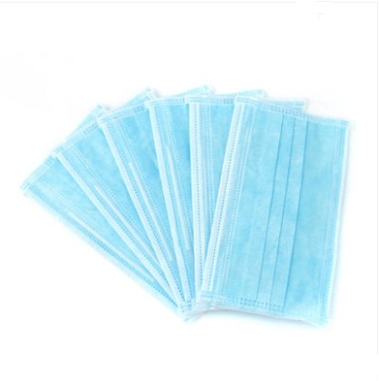 Quality Blue Disposable Face Mask 3 Layer Filtration Non Woven With Elastic Ear Loop for sale