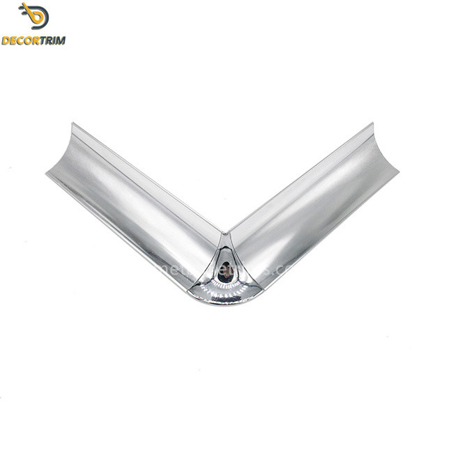 China Chrome Metal Internal Corner Tile Trim For Joining Wall To Counter OEM ODM factory