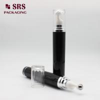 China SRS empty cosmetic black color 15ml acrylic roller ball bottle factory