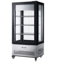 Quality Four Side Glass Display Freezer Showcase Ice Cream Display With 400L Capacity for sale