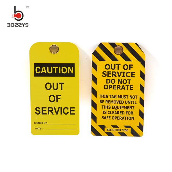 Quality Universal PVC Re-erasable tagout sign Suitable to Overhaul of lockout-tagout for sale