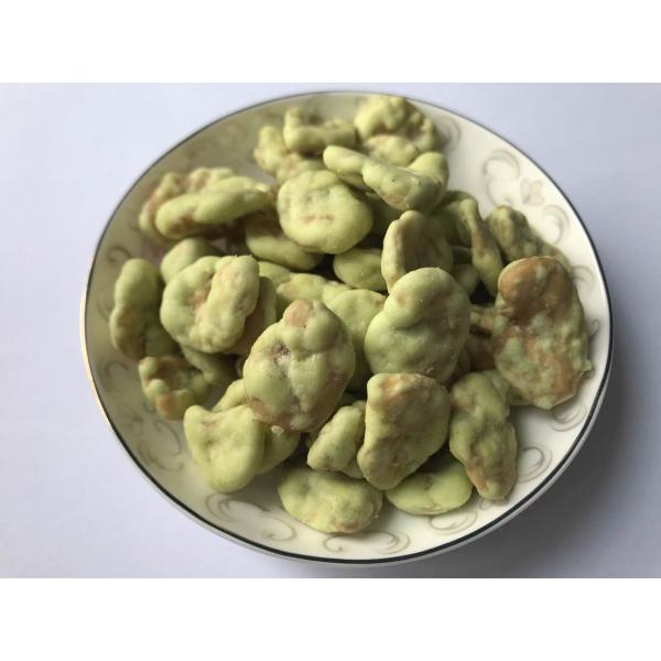 Quality GMO - Free Fava Beans Nutritional Benefits Wasabi Coated Fried Technology for sale