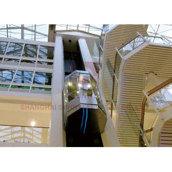 Quality 1600kg Full Glass Sightseeing Elevator Lift For Shopping Mall for sale