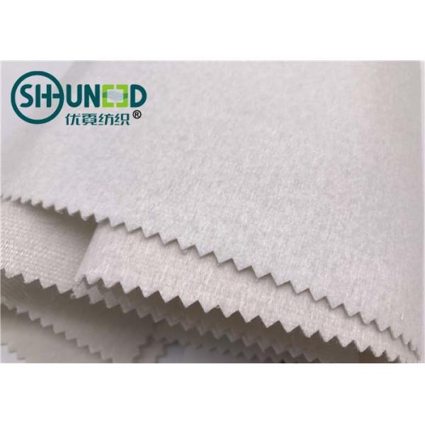 Quality 100% Polyester Plain Weave Woven Tie Interlining Fabric Single Side Brushed for sale