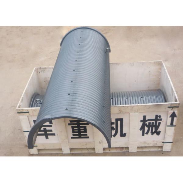 Quality 800mm Diameter Lebus Grooved Drum Sleeves  High Polymer Gray for sale
