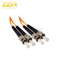 Quality ST to ST Duplex Fiber Optic Patch Cord 62.5 / 125 Multimode with 3.0mm PVC for sale