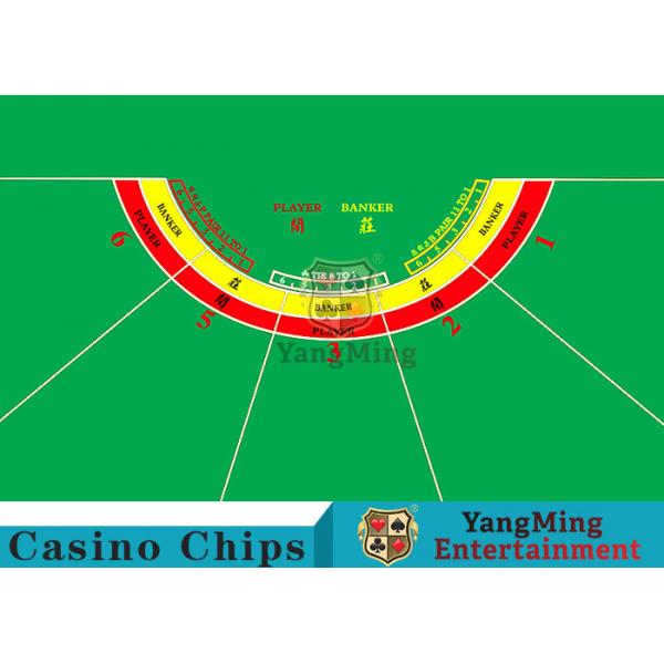 Quality Waterproof Half Round Casino Table Layout With Specialized Patterns / Colors for sale