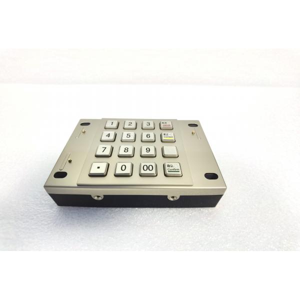 Quality RoHS Stainless Steel Cash Machine Pin Pad 16 Keycaps ATM Pin Keypad for sale