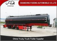 China 38000 Liters Deliver Crude Oil Tanker Trailer 3 Compartments With Mechanical Or Air Suspension factory