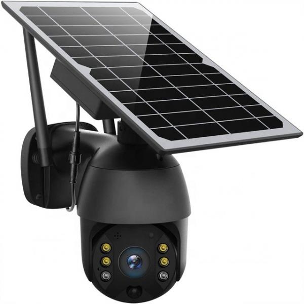 Quality PIR Radar Tuya Smart Camera PTZ 355 Solar Powered Wireless Outdoor Security Camera for sale