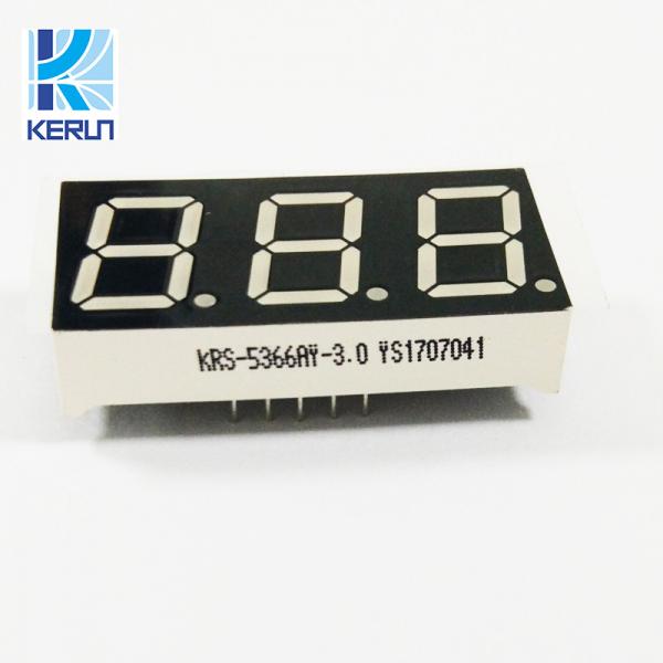 Quality Multiplexing Blue 3 Digit 7 Segment LED Displays 12 Pins 9.2mm Height for sale