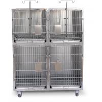 China stainless steel cage veterinary cages stainless steel dog Five sets dog cat stainless steel pet cage factory