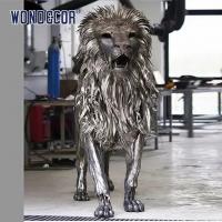 Quality Outdoor Decor Forged Metal Sculpture WONDERS Lion Metal Sculpture for sale