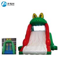 China Commercial Large Inflatable Slide / Air Blow Up Water Slides Frog Slide Single Lane For Kids factory